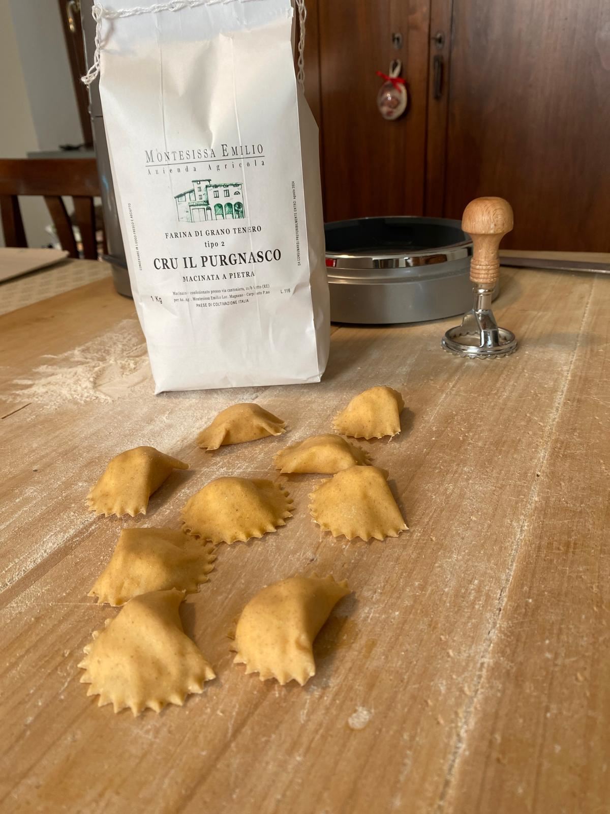 Tortelli fatti a mano con la farina Montesissa